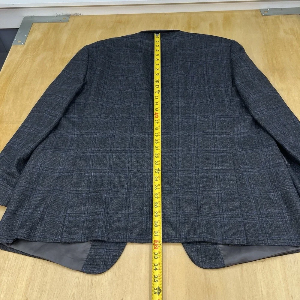 Lauren Ralph Lauren Soft Tweed Blazer Mens 52L Long Wool Stretch Black/Gray/Navy